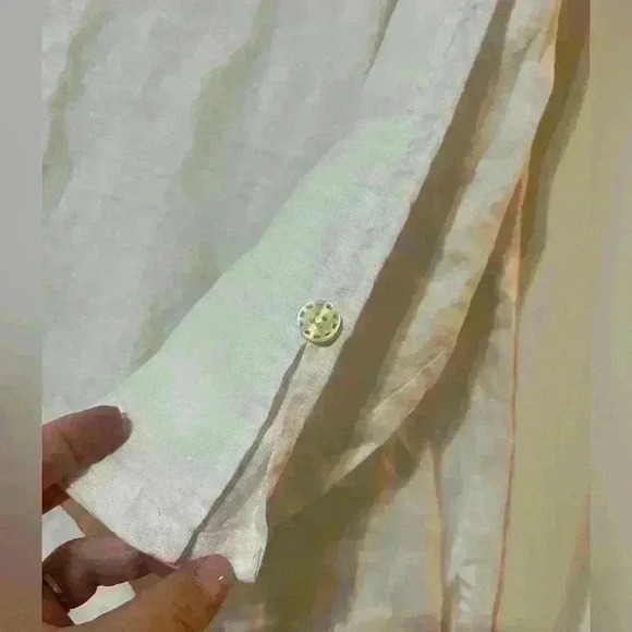 White Linen top, Notations brand - style/sz tags removed - see measurements!! - Picture 5 of 7